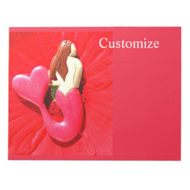 Bloco De Notas sereia de cauda vermelha