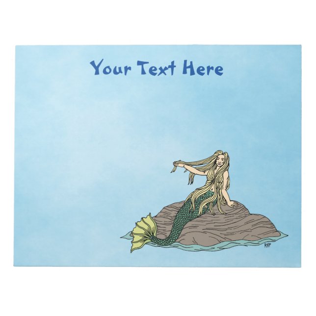 Bloco De Notas Sereia em Rocks (Frente)