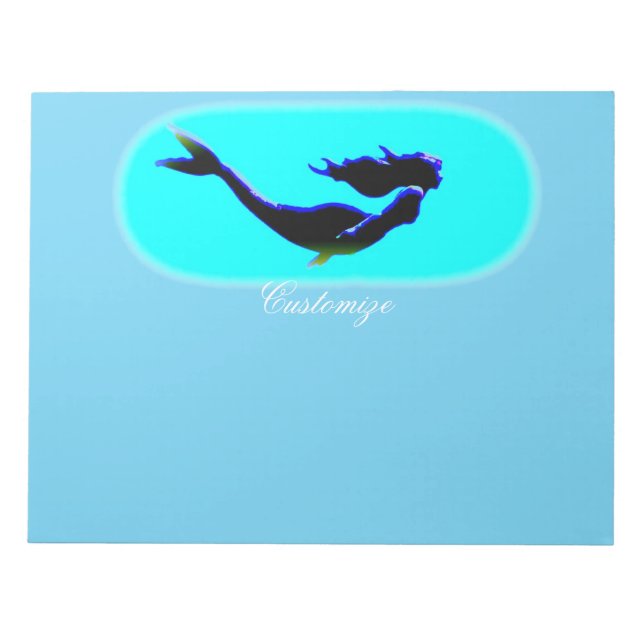 Bloco De Notas sereia negra nativa Thunder_Cove (Frente)