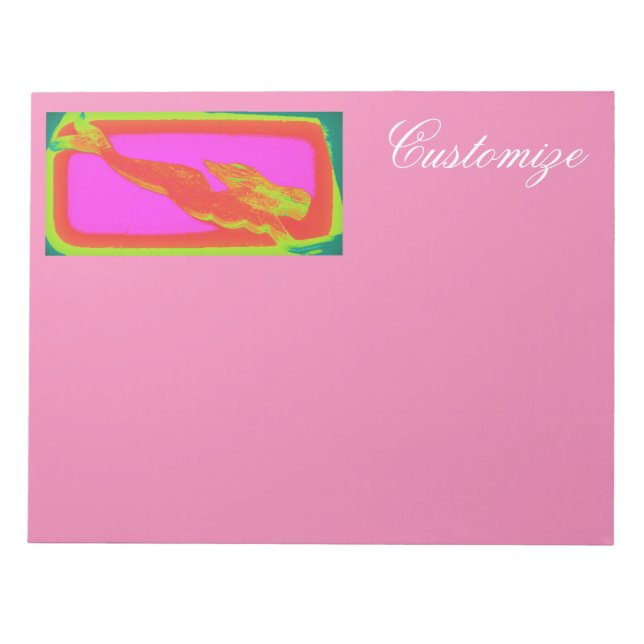 Bloco De Notas sereia vermelha mergulhadora (Frente)