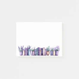 Bloco De Notas Serene Lavender Library Watercolor Notes
