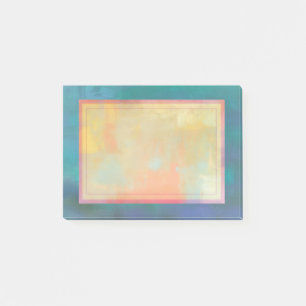 Bloco De Notas Serenidade abstrato Verde e Roxo