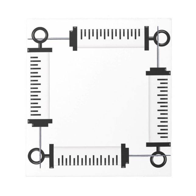 Bloco De Notas Seringa Notepad (Frente)