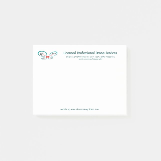 Bloco De Notas Serviço de Inspeção e Vídeo de Drones, Operador Pi (Frente)