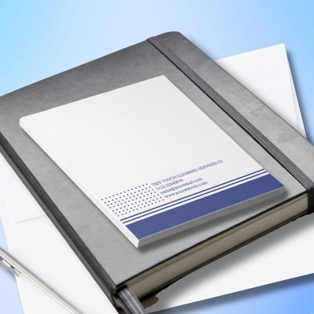 Bloco De Notas Serviços Clássicos de Limpeza do Bolinhas Azul Mod (Criador carregado)