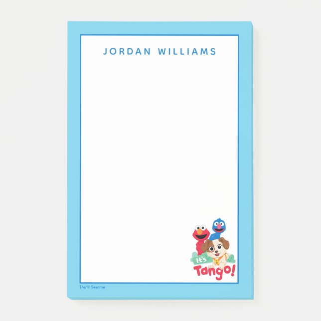 Bloco De Notas Sesame Street | É Tango com Elmo e Grover (Frente)