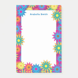 Bloco De Notas Sessenta Anos setenta Flores Potência Hippie