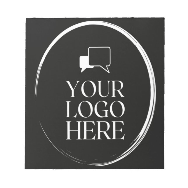 Bloco De Notas Seu Logotipo Aqui Moderno (Frente)