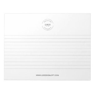 Bloco De Notas Seu logotipo e site alinhados ao material de promo