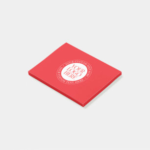 Bloco De Notas Seu logotipo ou outra imagem Vermelho e Branco N