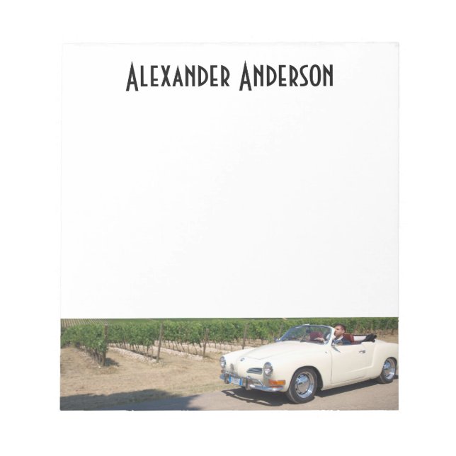 Bloco De Notas Seu Nome de Auto e Personalizado (Frente)