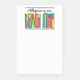 Bloco De Notas Seu nome é Colorir Notas do Tempo de Praia