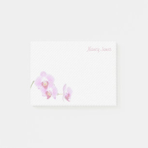 Bloco De Notas Seu nome - fotografia floral da orquídea roxa