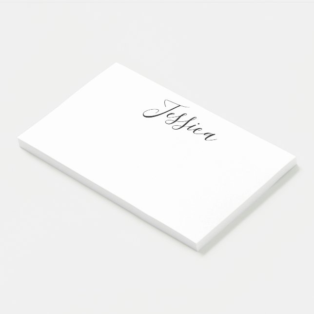 Bloco De Notas Seu nome | Script Elegante (Inclinado)