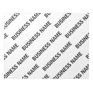 Bloco De Notas Seu Padrão de Nome de Empresa Preto e branco