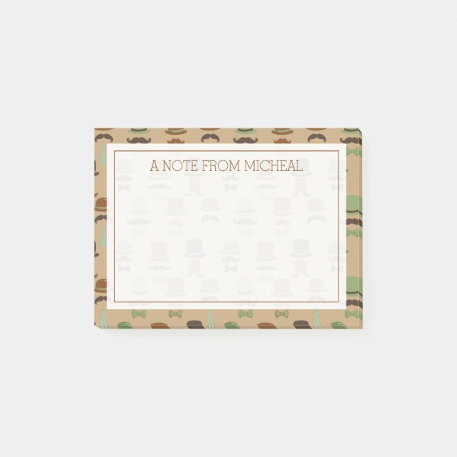 Bloco De Notas Seu texto | Alto bigode (Frente)