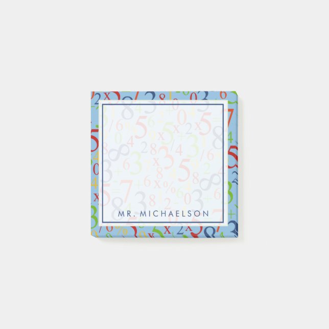 Bloco De Notas Seu texto | Matemática Colorida (Frente)