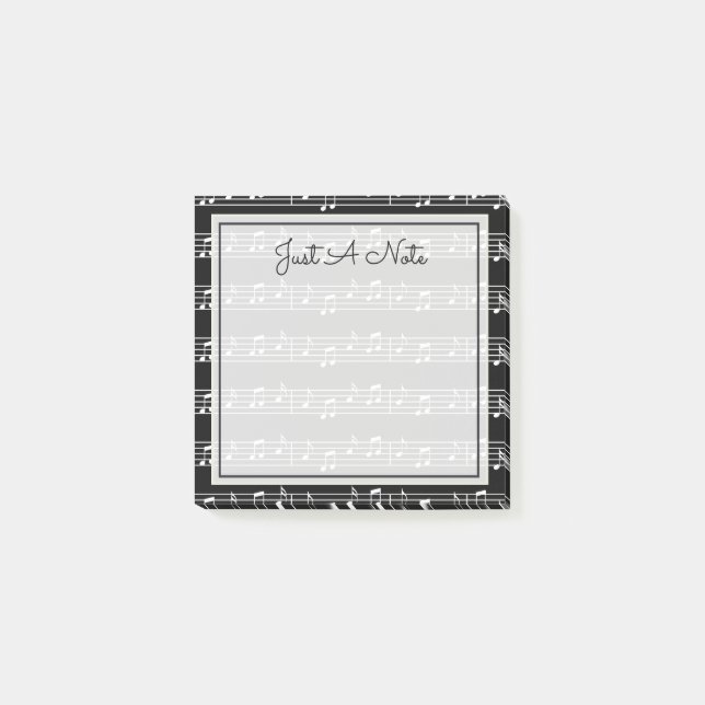 Bloco De Notas Seu texto | Notas Musicais (Frente)