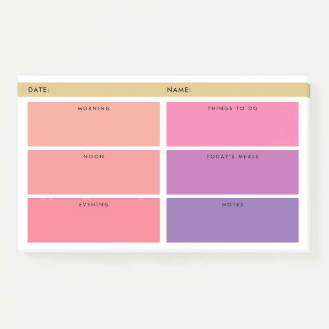 Bloco De Notas Shades of Pink & Purple Daily Organizer (Frente)