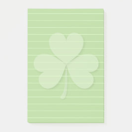 Bloco De Notas Shamrock com linhas retidas