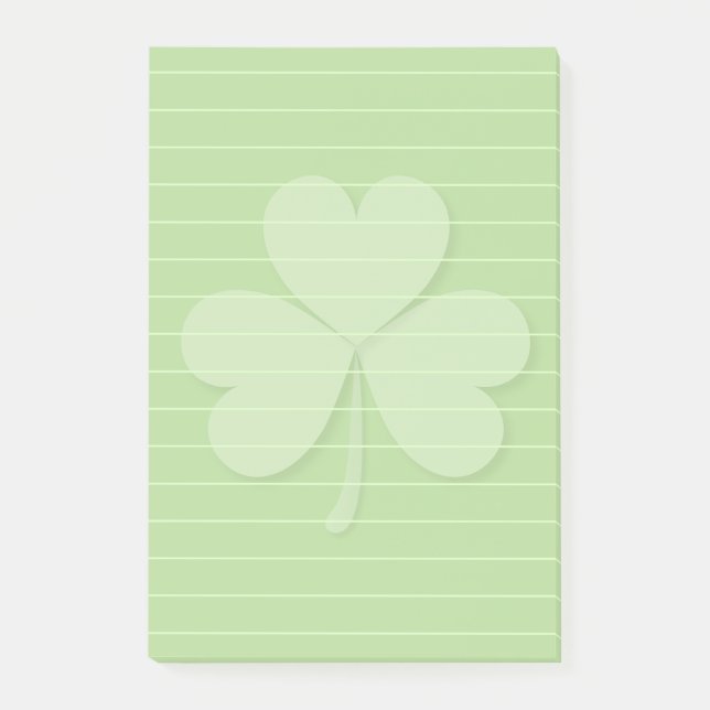 Bloco De Notas Shamrock com linhas retidas (Frente)
