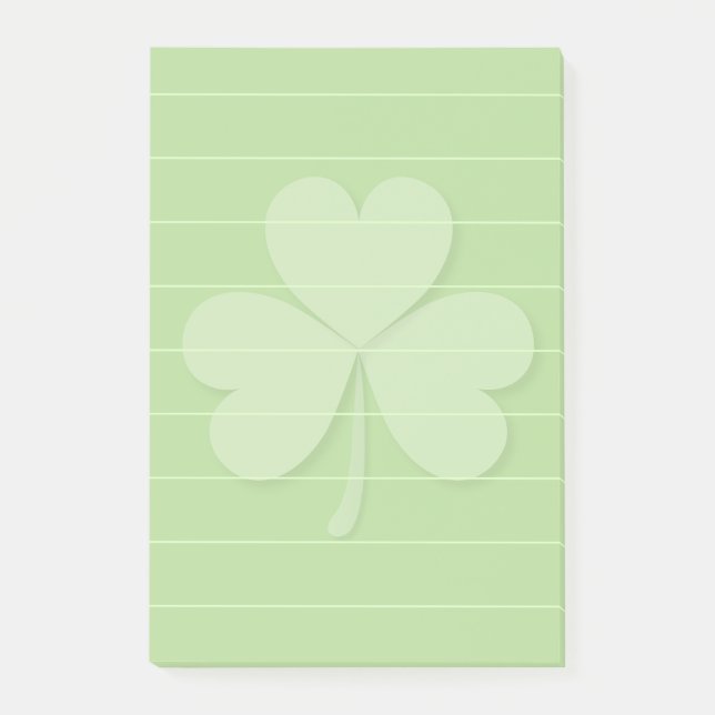 Bloco De Notas Shamrock com linhas retidas (Frente)
