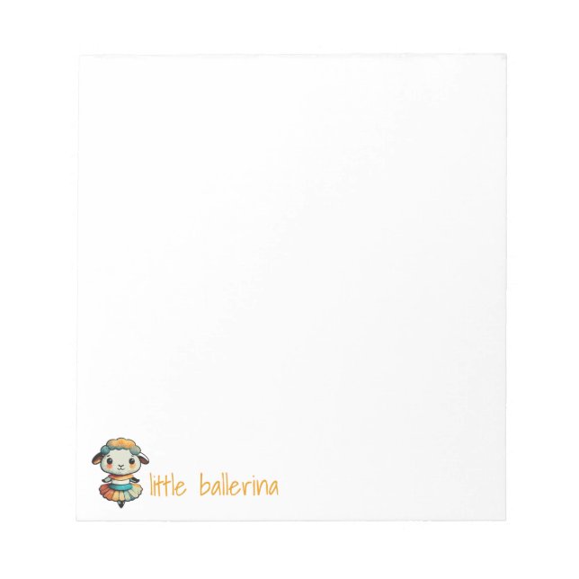 Bloco De Notas Sheep Ballerina (Frente)
