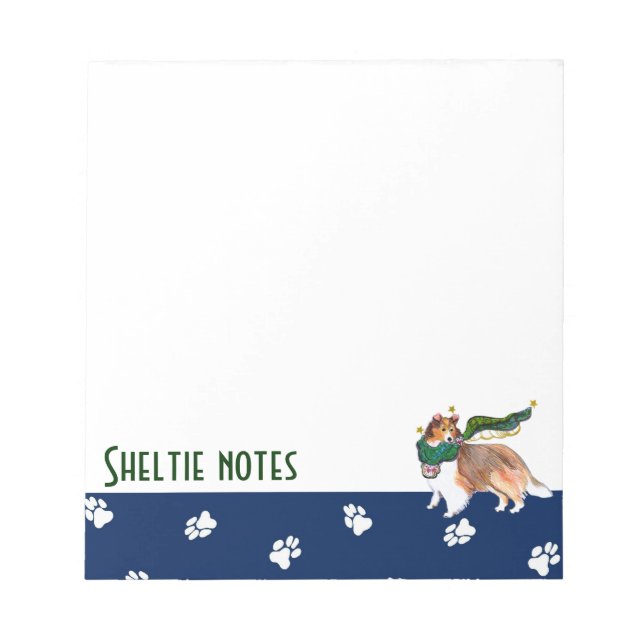 Bloco De Notas Sheltie Notepad, Anjos de Gulliver (Frente)
