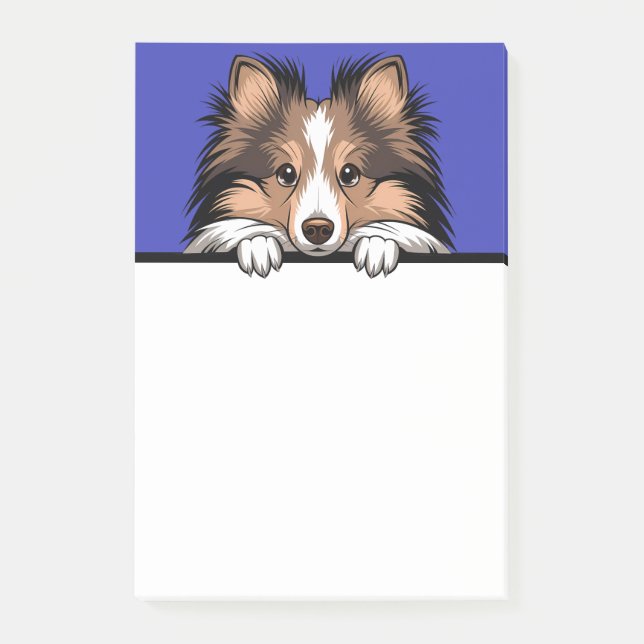Bloco De Notas Shetland Sheepdog Sheltie Puppy Dog Lover Gifts (Frente)