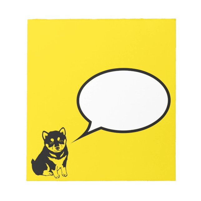 Bloco De Notas Shiba Inu Chinês Cachorro Ano de Aniversário (Frente)