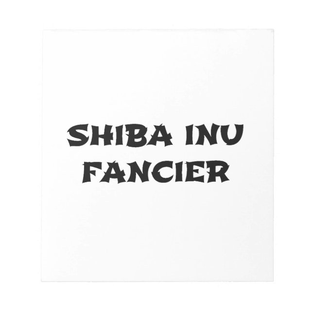 Bloco De Notas shiba inu fancier (Frente)