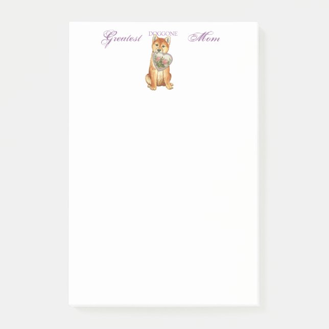 Bloco De Notas Shiba Inu Heart Mãe (Frente)
