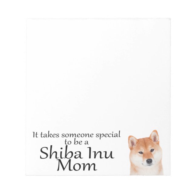 Bloco De Notas Shiba Inu Mãe Notepad (Frente)
