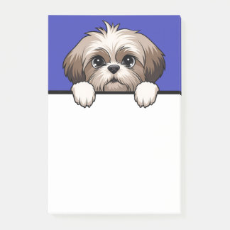 Bloco De Notas Shih Tzu Cute Peeking Puppy Dog Dons