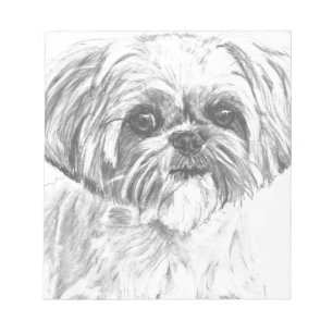 Bloco De Notas Shih Tzu Drawing