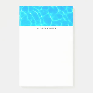Bloco De Notas Shimmering Blue Piscina Water Refletions Foto