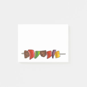 Bloco De Notas Shish Kebab Veggie Meat Skewer Grieling Cookout