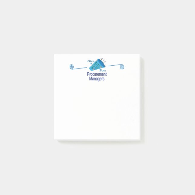 Bloco De Notas Shout Out for Procurement Managers (Frente)