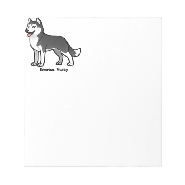 Bloco De Notas Siberian Husky (Frente)