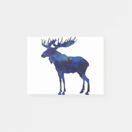 Bloco De Notas Silhouette de Moose Azul