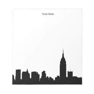 Bloco De Notas Silhouette Skyline NYC