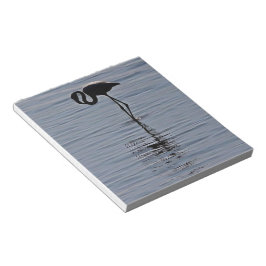 Bloco De Notas Silhueta Artística de Flamingo Solitário