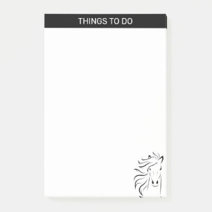 Bloco De Notas Silhueta artística moderna a preto e branco