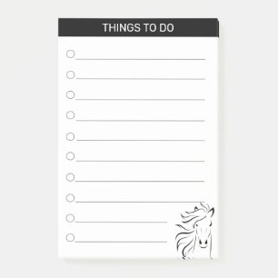 Bloco De Notas Silhueta artística moderna a preto e branco