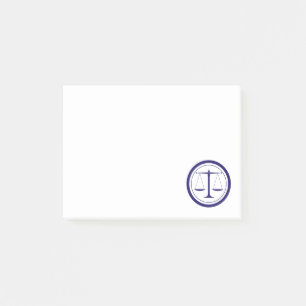 Bloco De Notas Silhueta Azul de Justiça