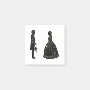 Bloco De Notas silhueta de abraham lincoln mary todd lincoln