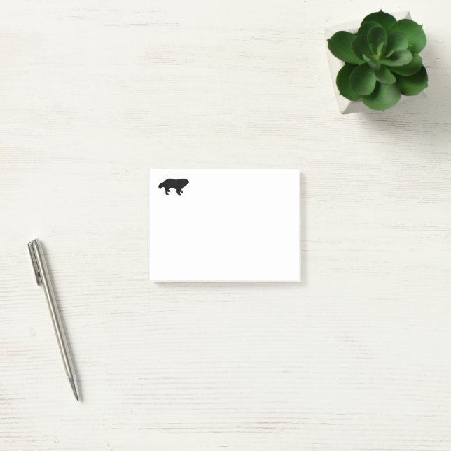 Bloco De Notas Silhueta de cão da Terra Nova (Escritótio)