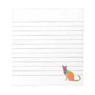 Bloco De Notas Silhueta de Gato Baixo