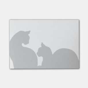 Bloco De Notas Silhueta dos gatos