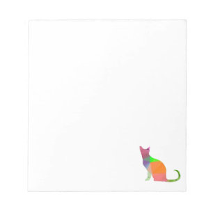 Bloco De Notas Silhuette de Gato Baixo
